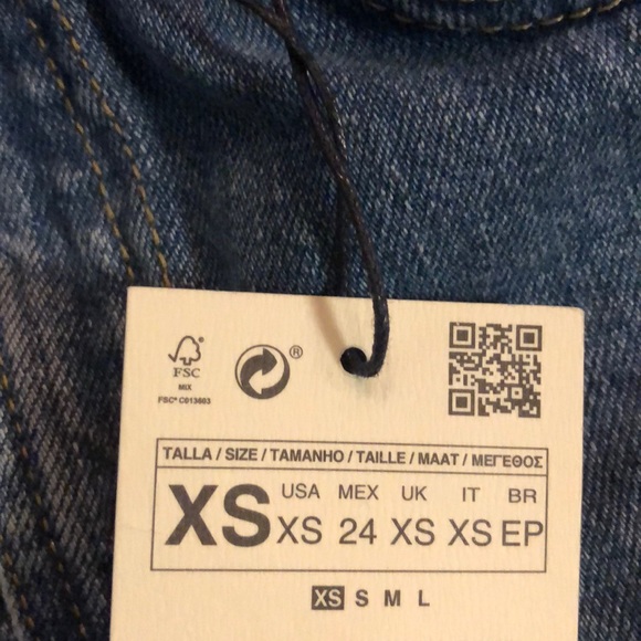 Zara denim floral embroidered skirt - Picture 5 of 5